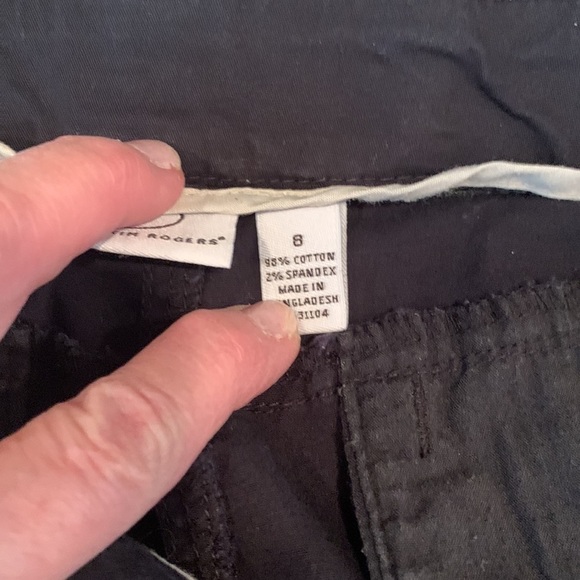 Black cotton walking shorts 11” length Belk brand - Picture 6 of 7